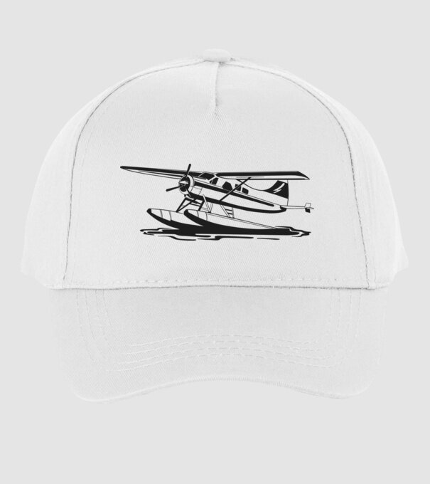 Hydroplane avion model alb pe tricou