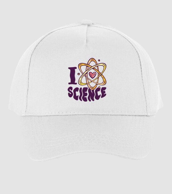 I Love Science știință model alb pe tricou
