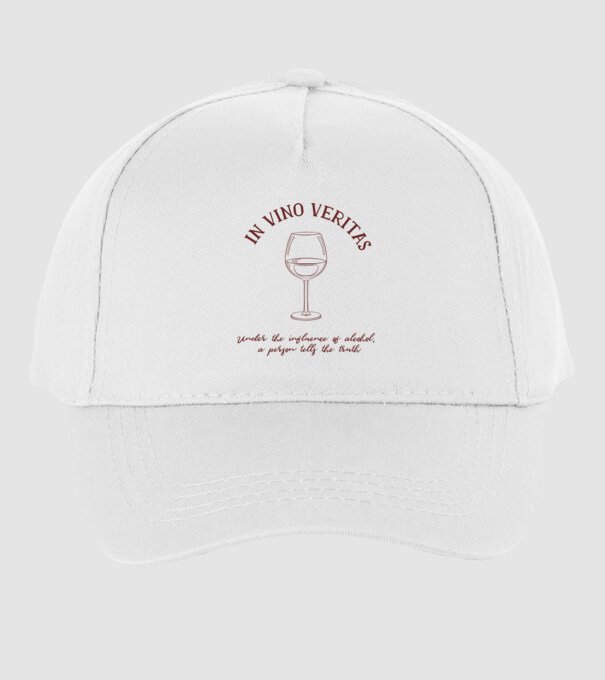 In Vino Veritas - Adevărul este în vin model alb pe tricou