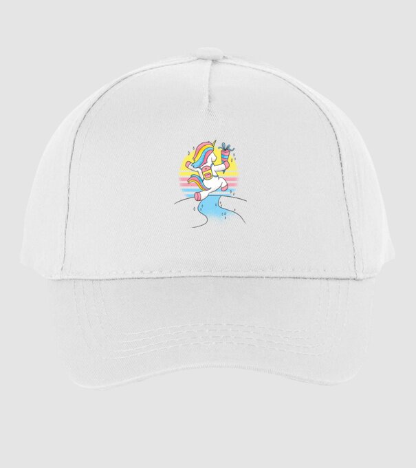 Unicorn școlar model alb pe tricou