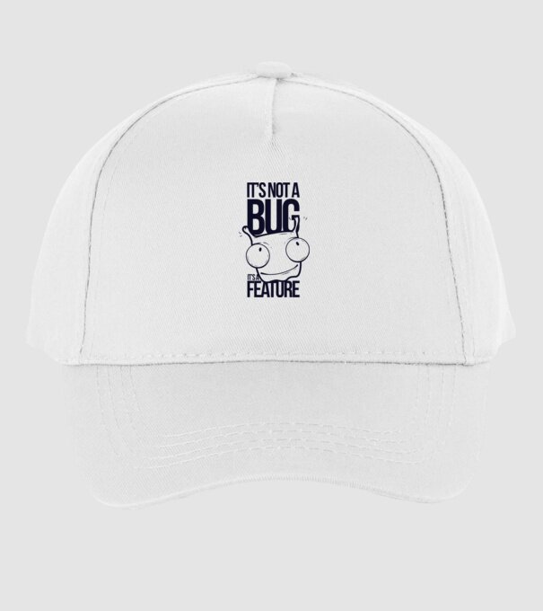 'It''s not a bug it''s a feature' model alb pe tricou