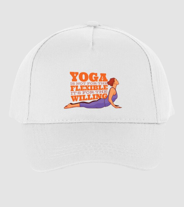 yoga perseverență model alb pe tricou