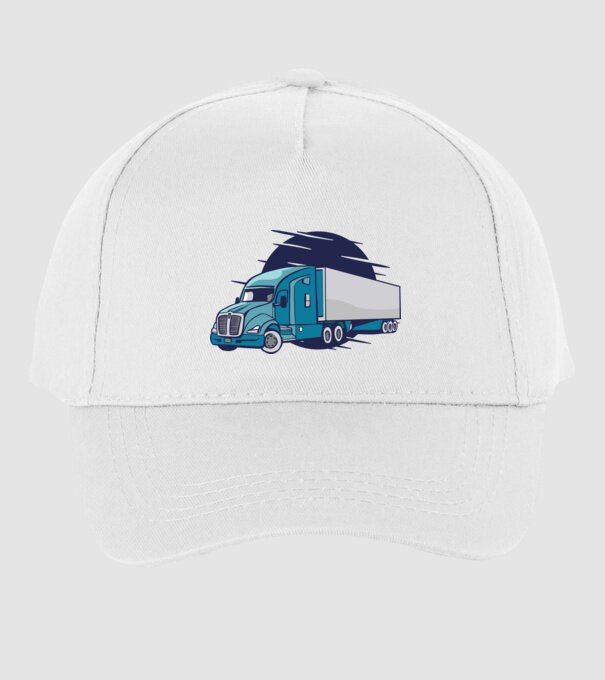 Tricou Șofer de camion model alb pe tricou