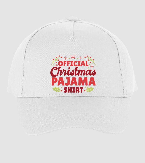 Pijama de Crăciun model alb pe tricou