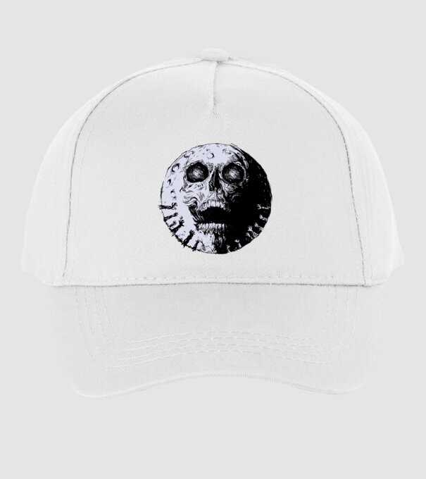 Craniu Lună model alb pe tricou
