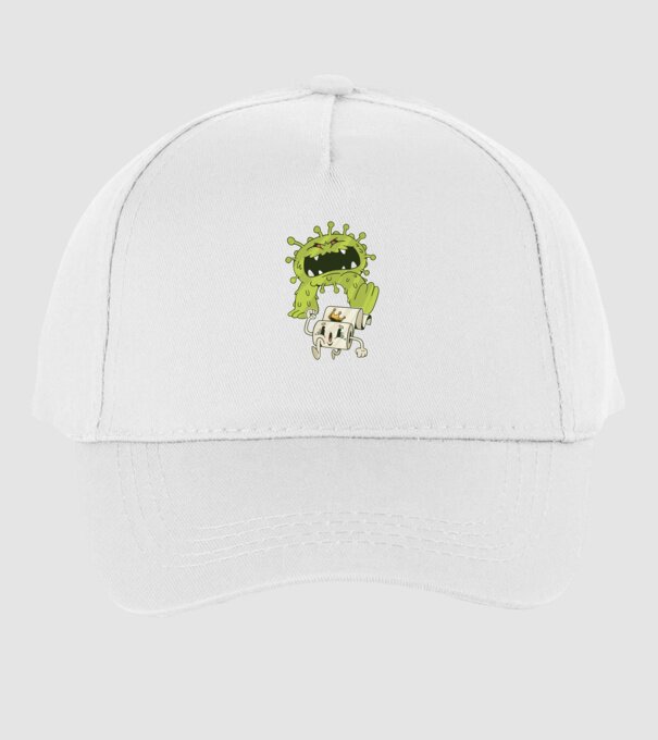 Coronavirus Monstru model alb pe tricou
