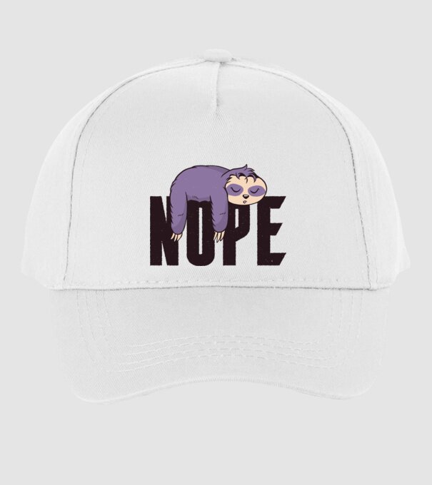 Leneș Nope model alb pe tricou