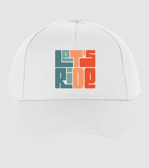 'Let''s Ride - Snowboard' model alb pe tricou