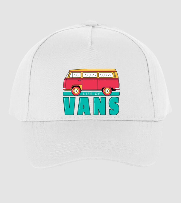 Life of Vans model alb pe tricou
