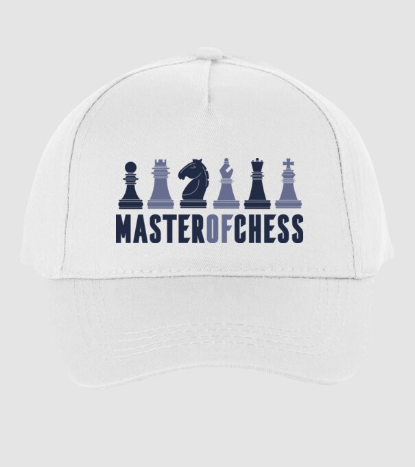 Master of Chess model alb pe tricou