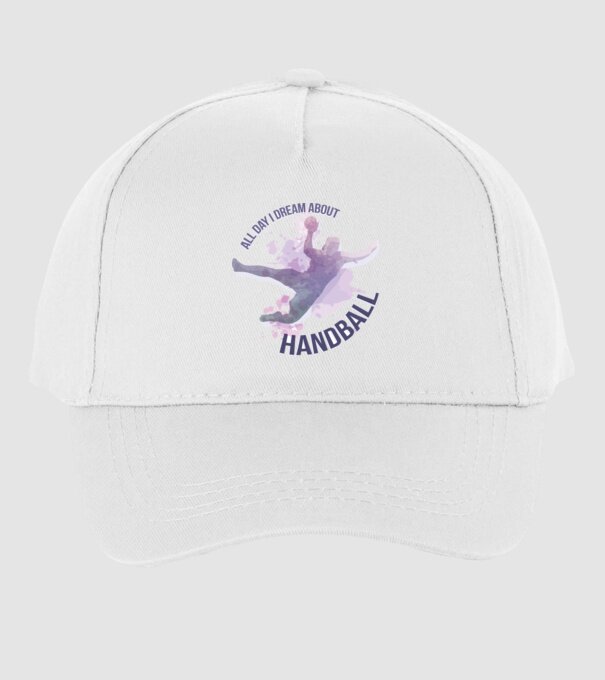 Visez la handbal în fiecare zi model alb pe tricou