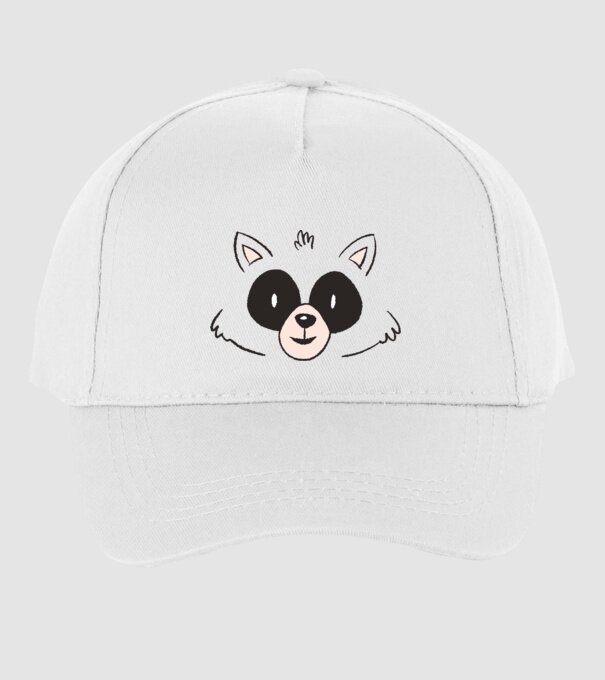 Cap Raton model alb pe tricou