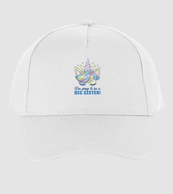 O să fiu un frate mai mare Unicorn model alb pe tricou