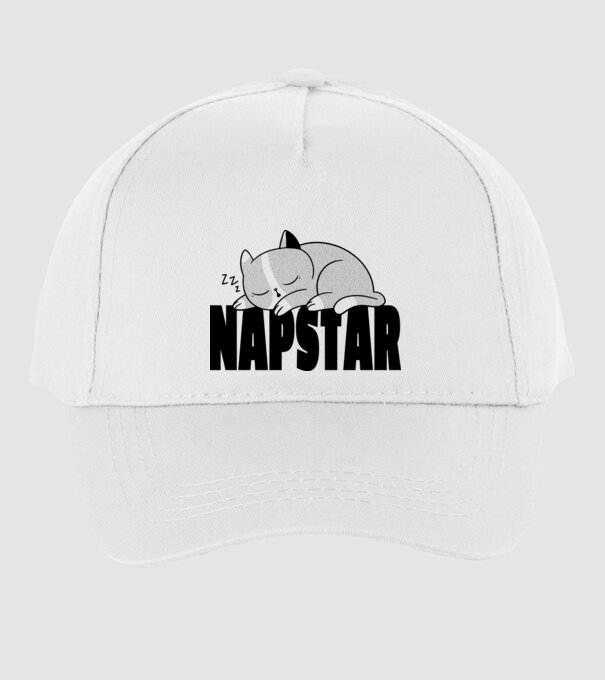 Pisică Napstar model alb pe tricou