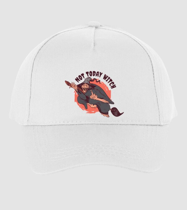 Not today witch model alb pe tricou
