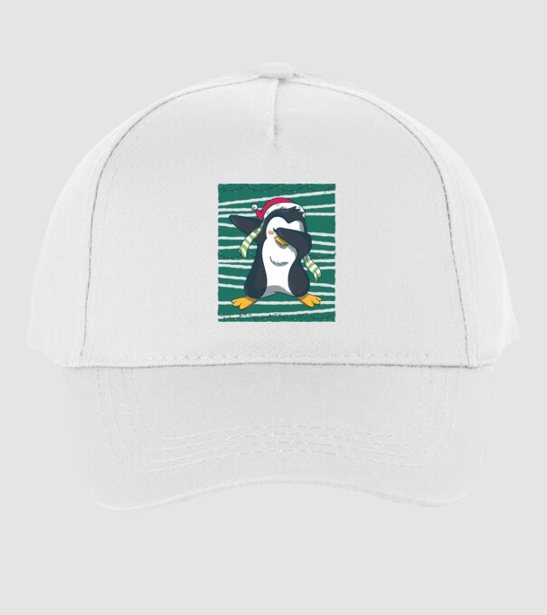 Pinguin DAB Crăciun model alb pe tricou