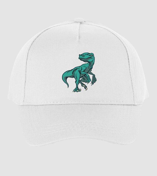 Dinozaur Raptor model alb pe tricou
