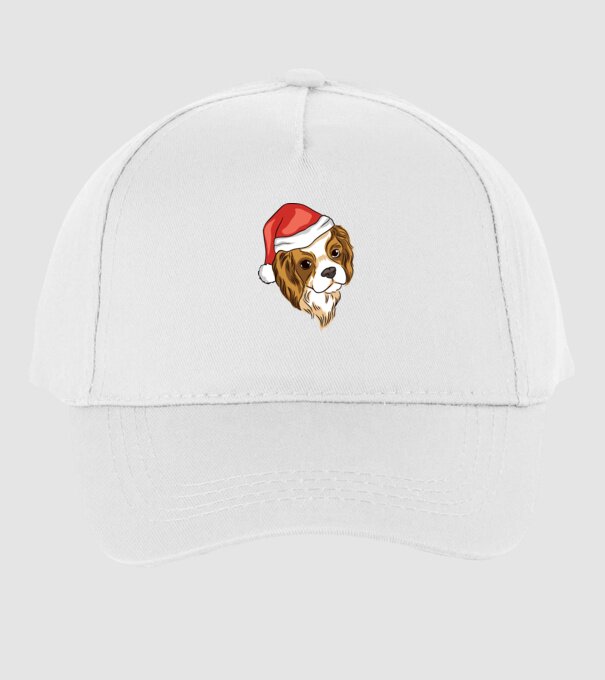 Santa Cocker Spaniel model alb pe tricou