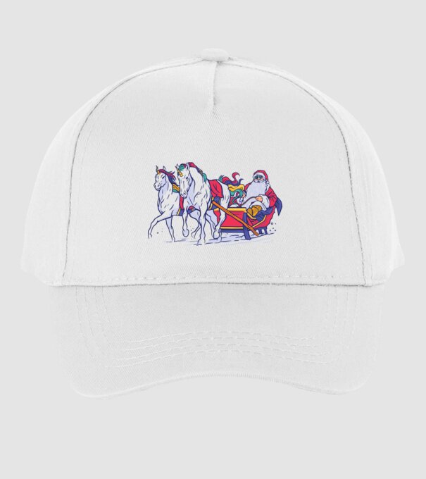 Santa Unicorn Moș Crăciun model alb pe tricou