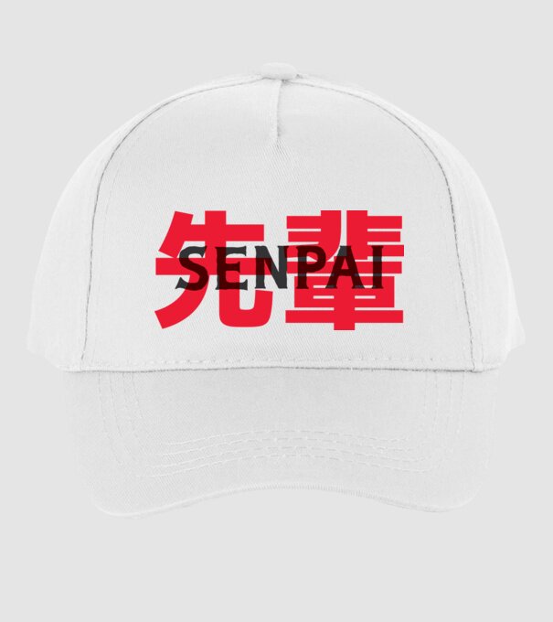 Senpai model alb pe tricou