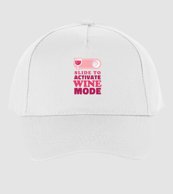 Slide To Activate Wine Mode model alb pe tricou