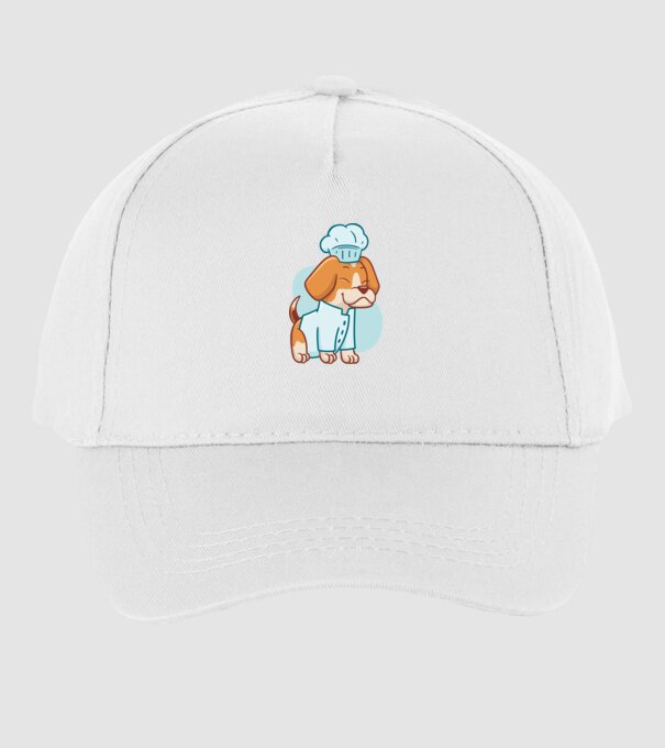 Beagle bucătar model alb pe tricou