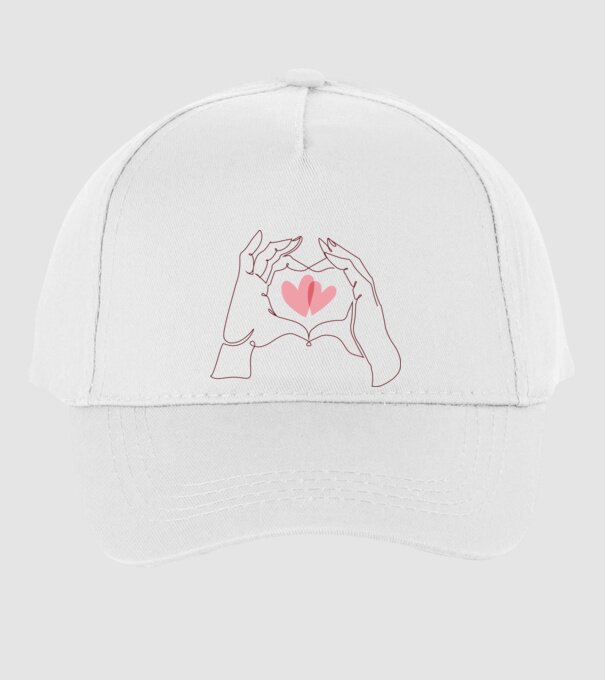 Dragoste Valentine inimă model alb pe tricou