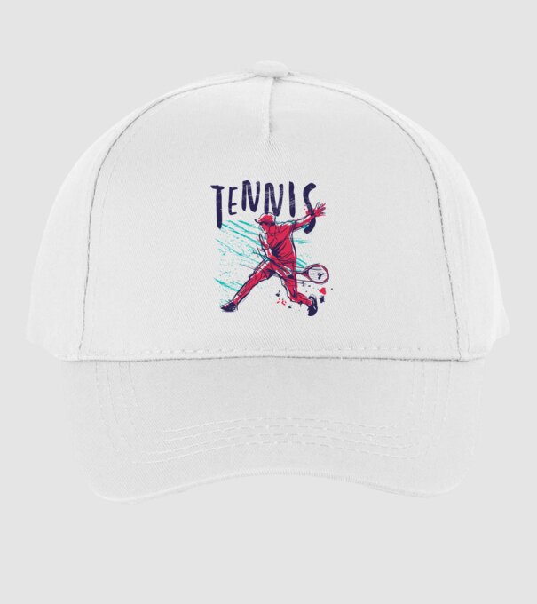 Tennis model alb pe tricou