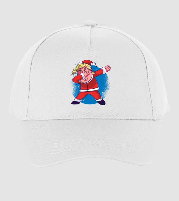Trump Moș Crăciun dans DAB model alb pe tricou