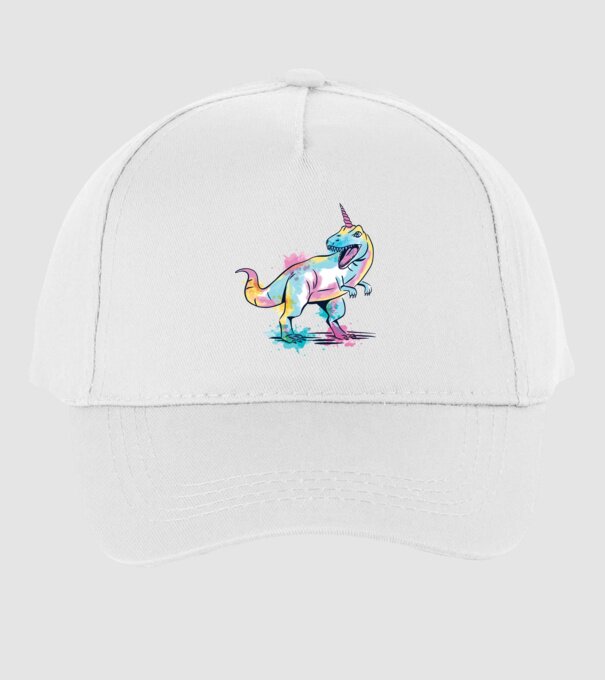 Unicornsaurus - Dinozaur Unicorn model alb pe tricou