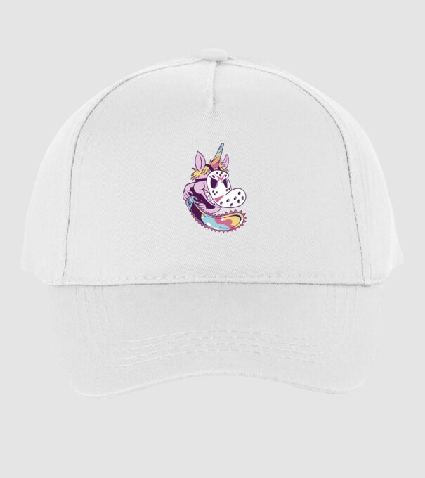 Unicorn Mască Jason Halloween model alb pe tricou