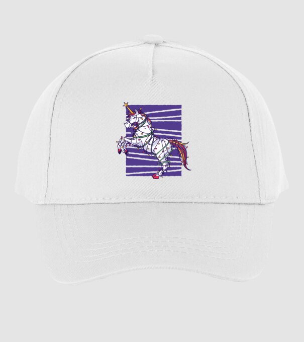 Unicorn pom de Crăciun model alb pe tricou