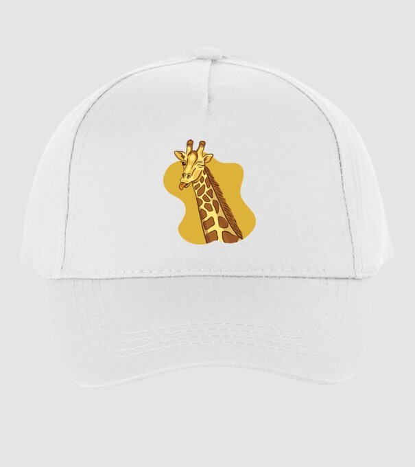 Girafă amuzantă model alb pe tricou