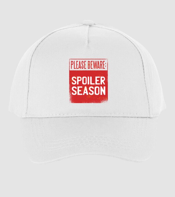 Atenție! Pericol de spoiler model alb pe tricou