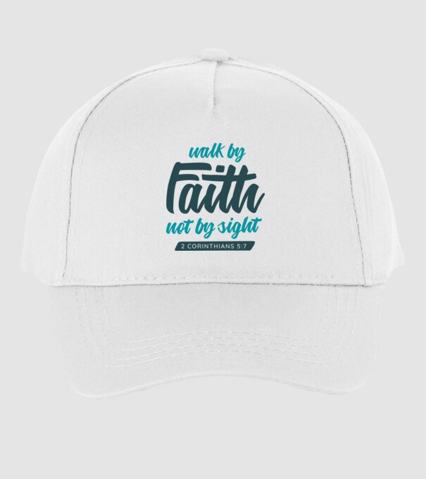 Walk by faith - Religie model alb pe tricou