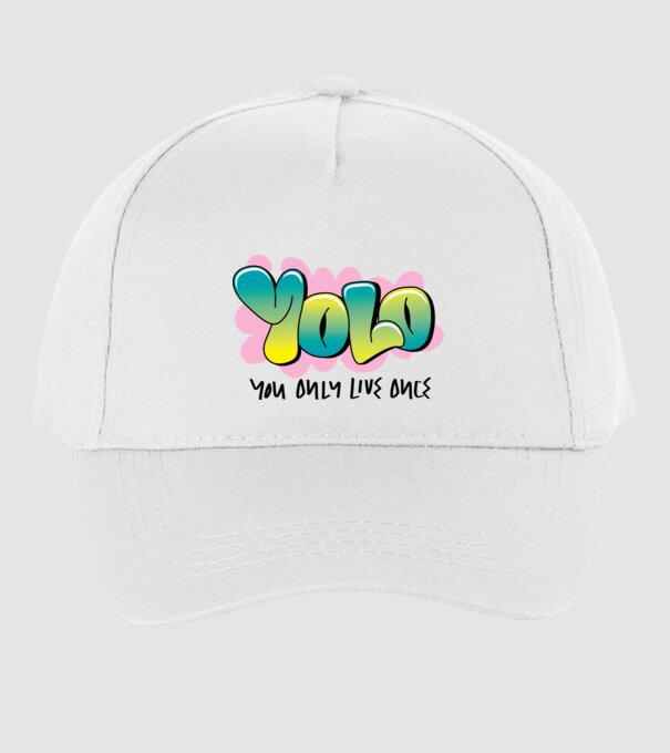 YOLO - You only live once model alb pe tricou