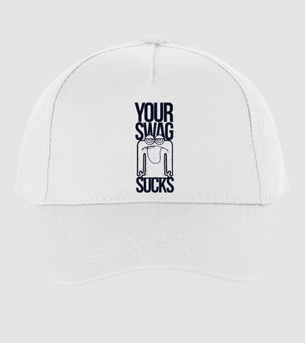 Your swag sucks model alb pe tricou
