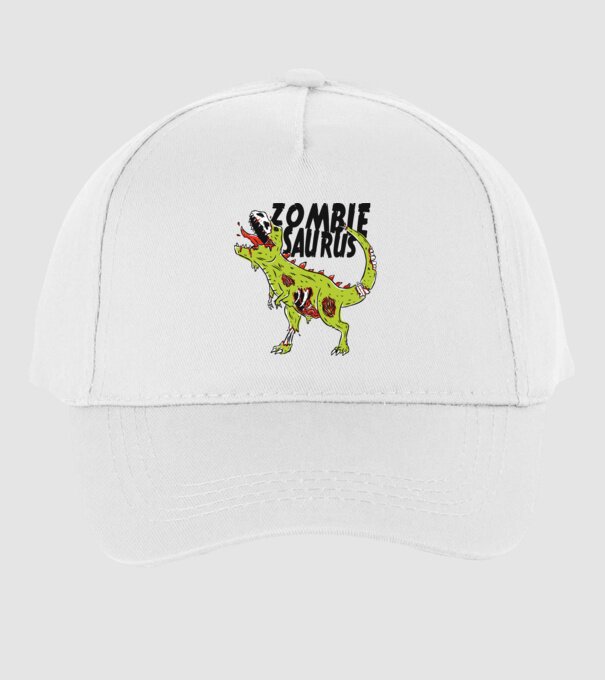 Zombiesaurus - Dinozaur Zombie model alb pe tricou