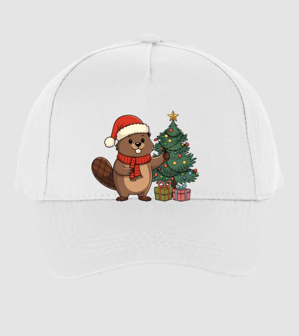 Bober Kurwa Christmas 2 model alb pe tricou