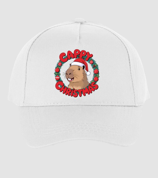 Cappy Christmas 1 model alb pe tricou