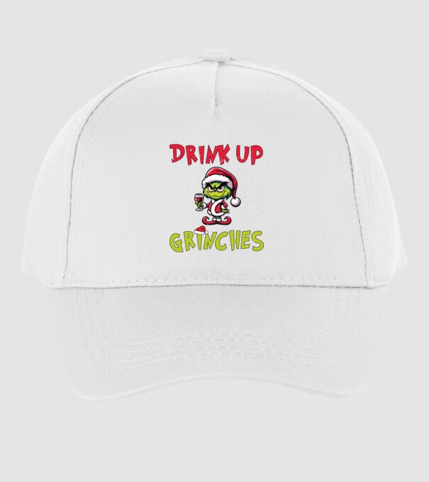 Drink up Grinches model alb pe tricou