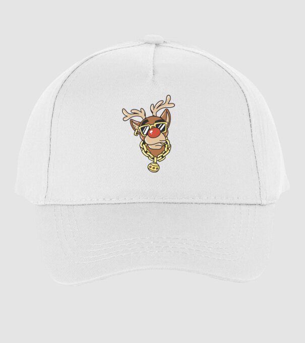 Gangster Reindeer model alb pe tricou