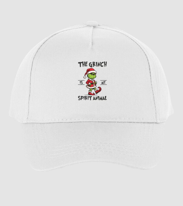 Grinch is my spirit animal model alb pe tricou