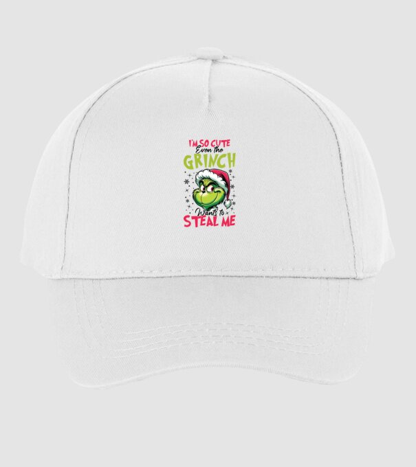 I'm so cute even the Grinch wants to steal me model alb pe tricou