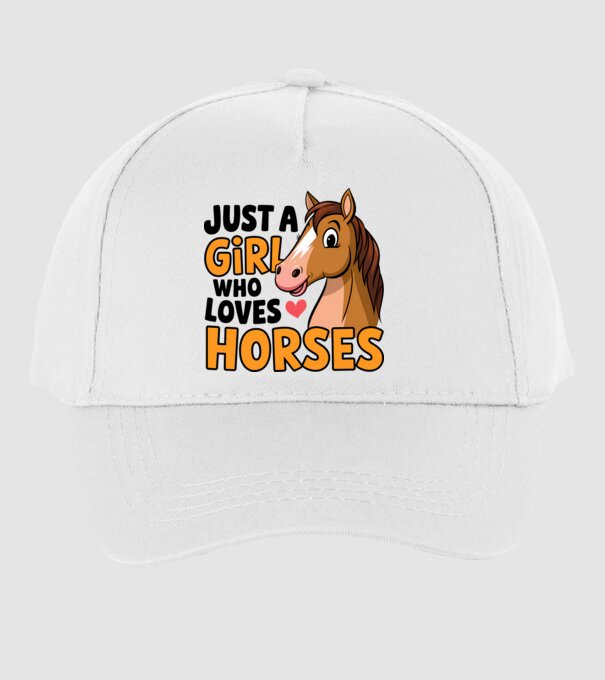 Just a girl who loves horses Alb model alb pe tricou