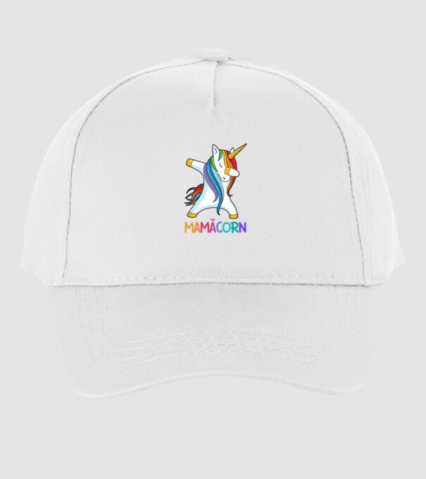 mamăcorn model alb pe tricou