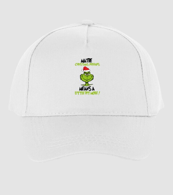 Maybe christmas - Grinch model alb pe tricou