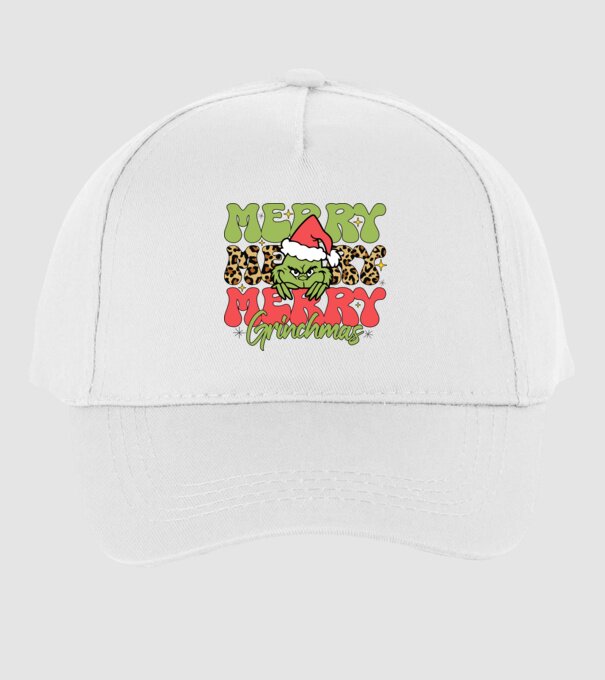 Merry Grinchmas model alb pe tricou