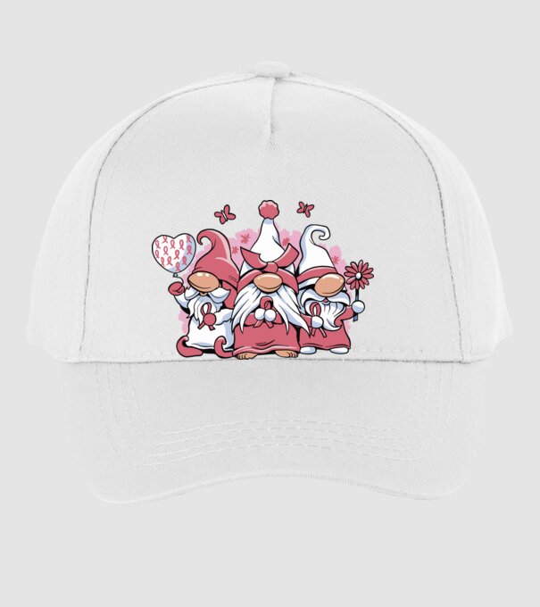 Pink christmas Gnomes model alb pe tricou