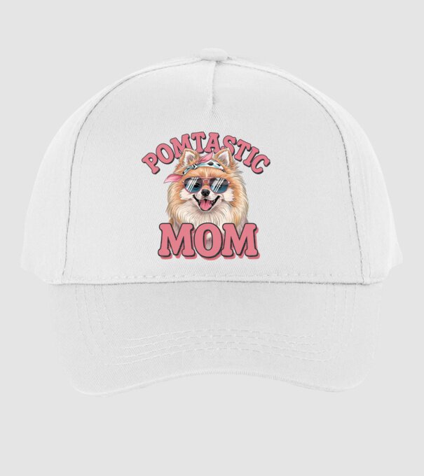 Pomtastic Mom model alb pe tricou